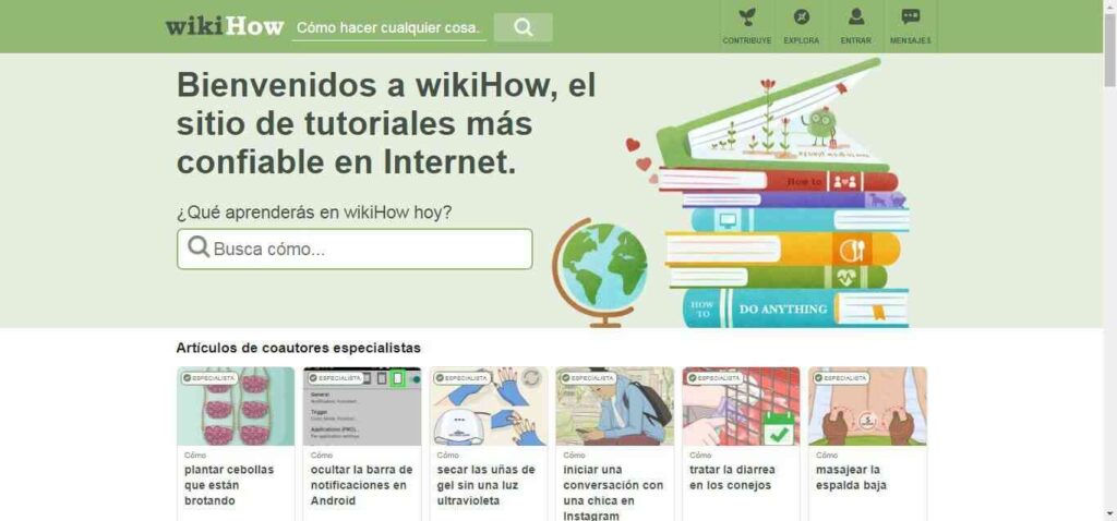 Ejemplo de sitio web tipo educativo